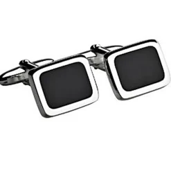 Manschettenknöpfe in silber mit Onyx