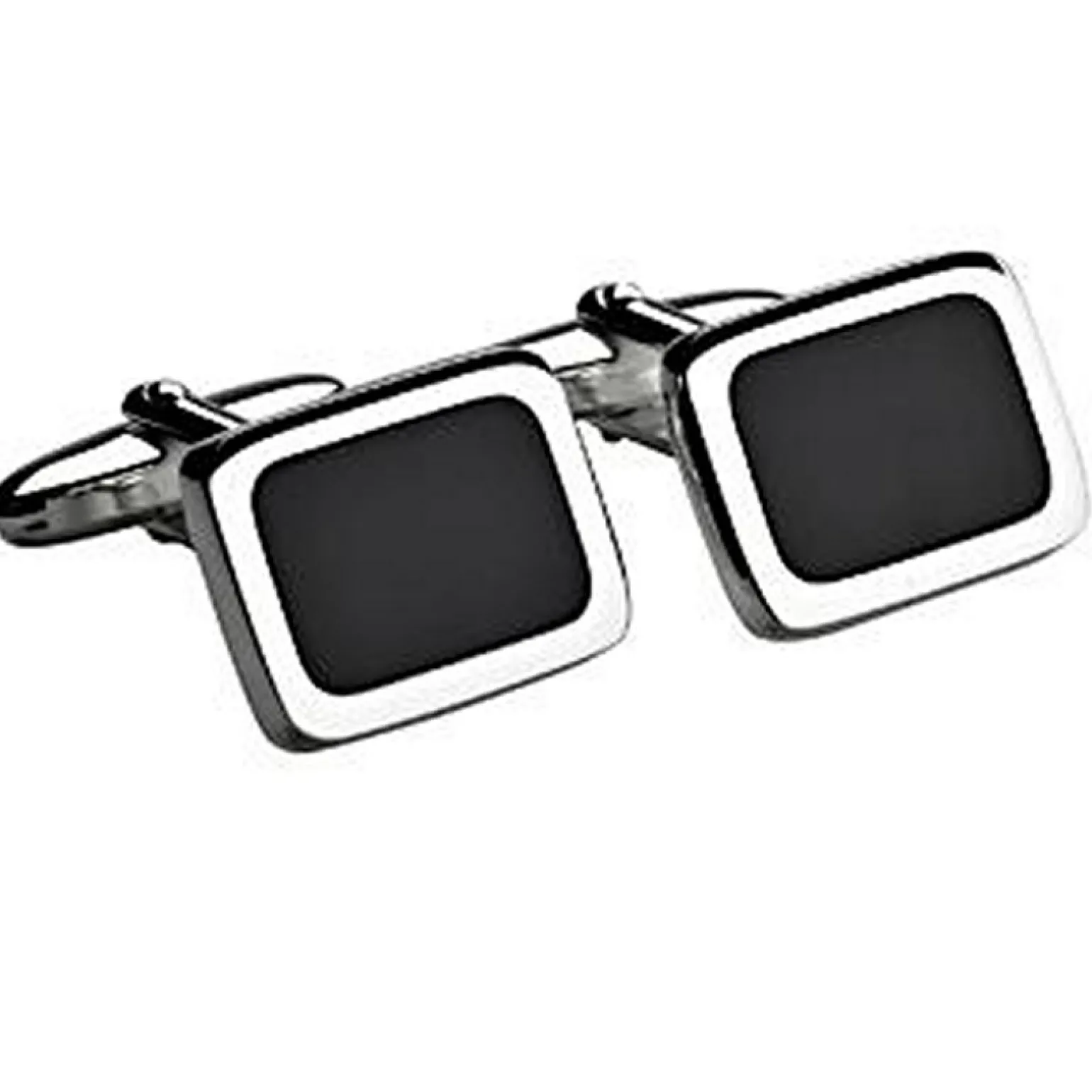 Manschettenknöpfe in silber mit Onyx