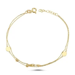 MELFIA Armband mit Doppelkette in 14kt. gold
