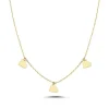 MELFIA Halskette mit 3 Herzen 14kt. Gold