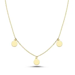 MELFIA Halskette mit 3 Münzen 14kt. Gold