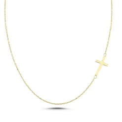 MELFIA Halskette mit Kreuz 14kt. Gold 42+3cm