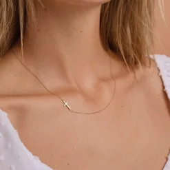 MELFIA Halskette mit Kreuz 14kt. Gold 42+3cm