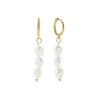 MerlePerle - Agnete Perlenohrringe aus vergoldete silber mit Süßwasserperlen