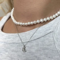 MerlePerle - Alyah Perlenkette aus schöne silber