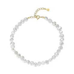 MerlePerle - Amalia Perlenarmband in vergoldete silber mit Perlen