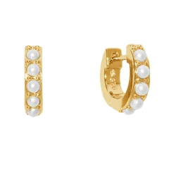 MerlePerle - Andrea Creole aus vergoldetem Silber mit Perlen