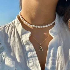 MerlePerle - Barocke Perlenkette in silber