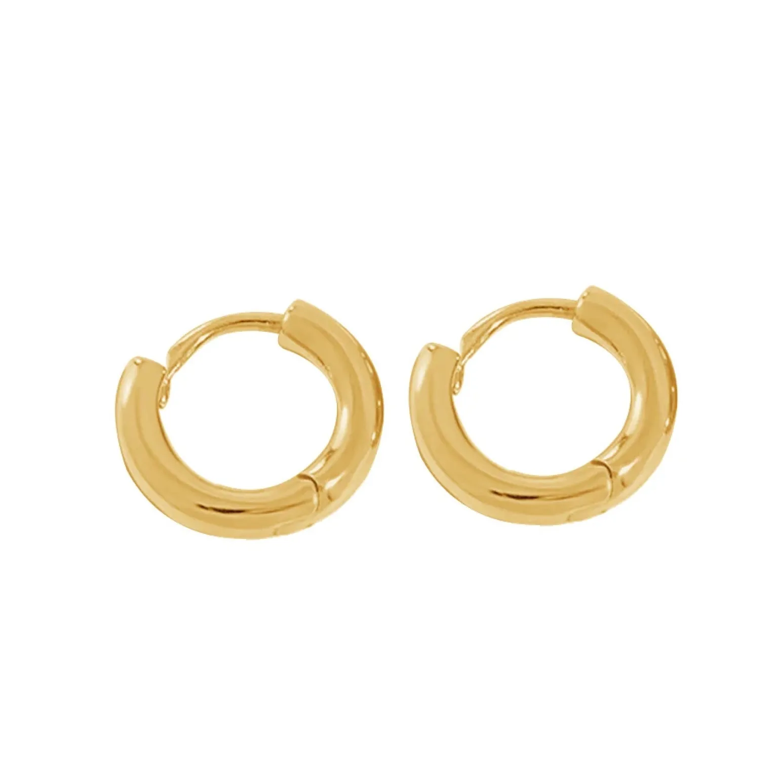 MerlePerle - BillieKreolen in vergoldete silber in 7,4 mm