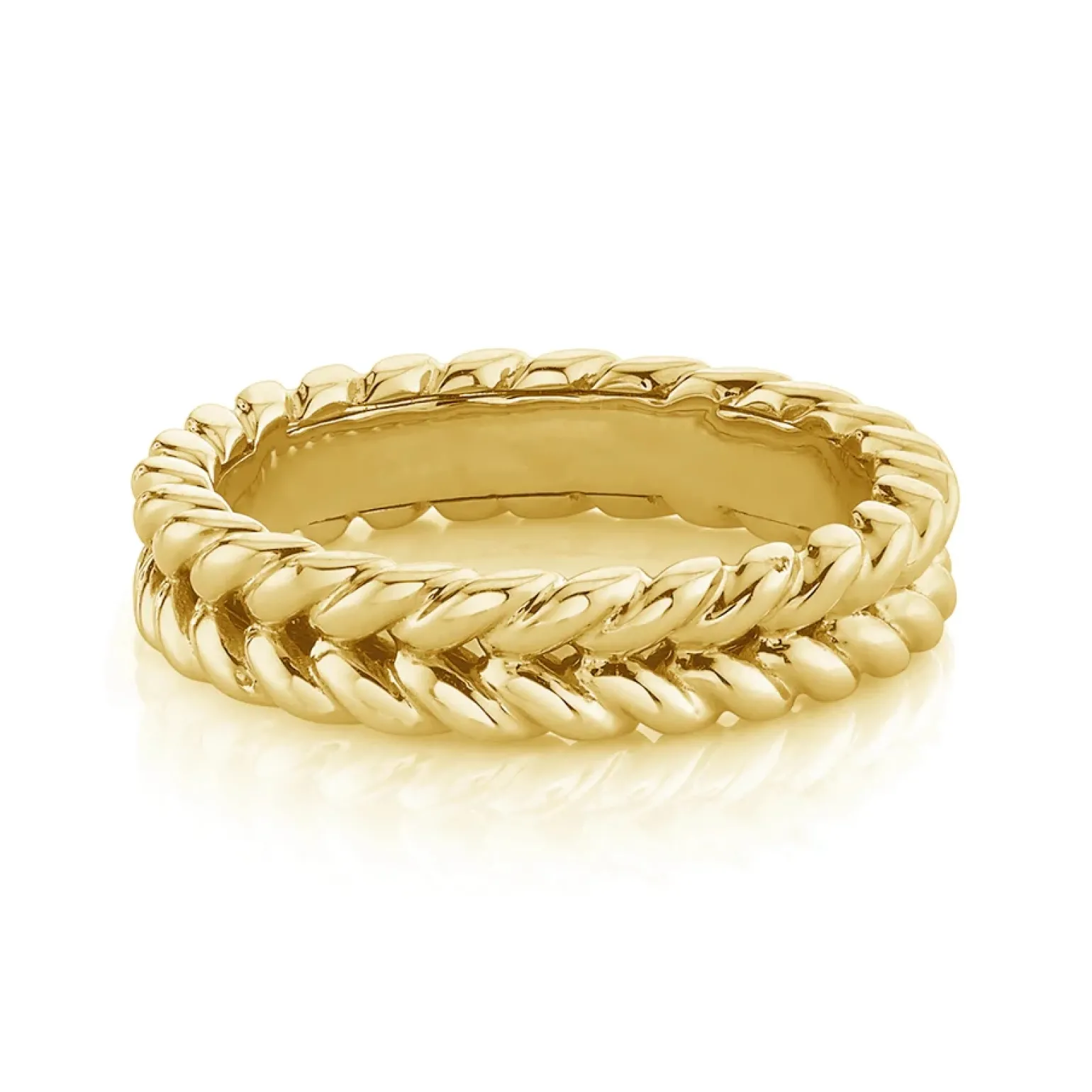 MerlePerle - Braided Ring vergoldet