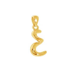 MerlePerle - Buchstabenkette in vergoldete silber - E