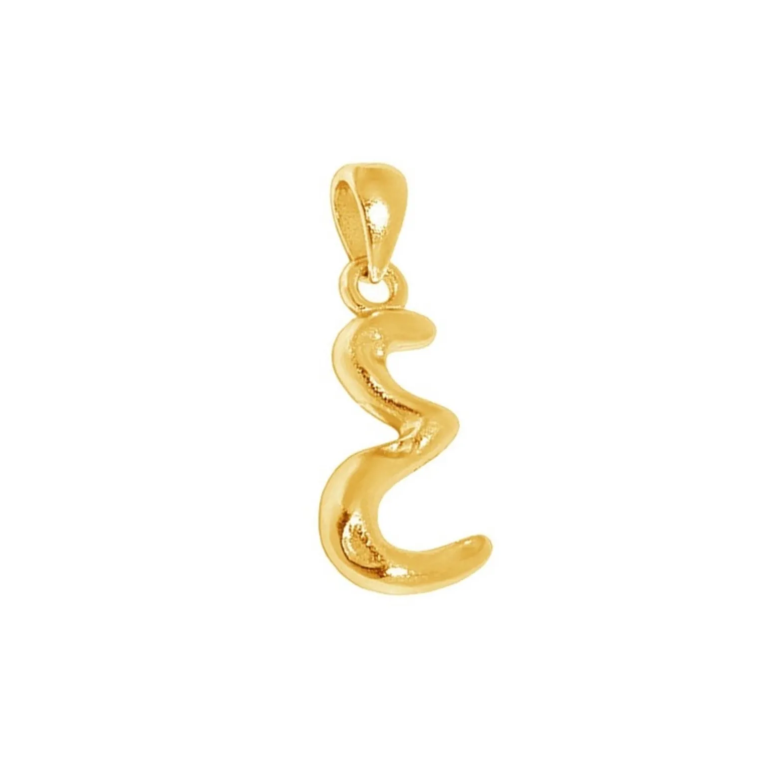 MerlePerle - Buchstabenkette in vergoldete silber - E