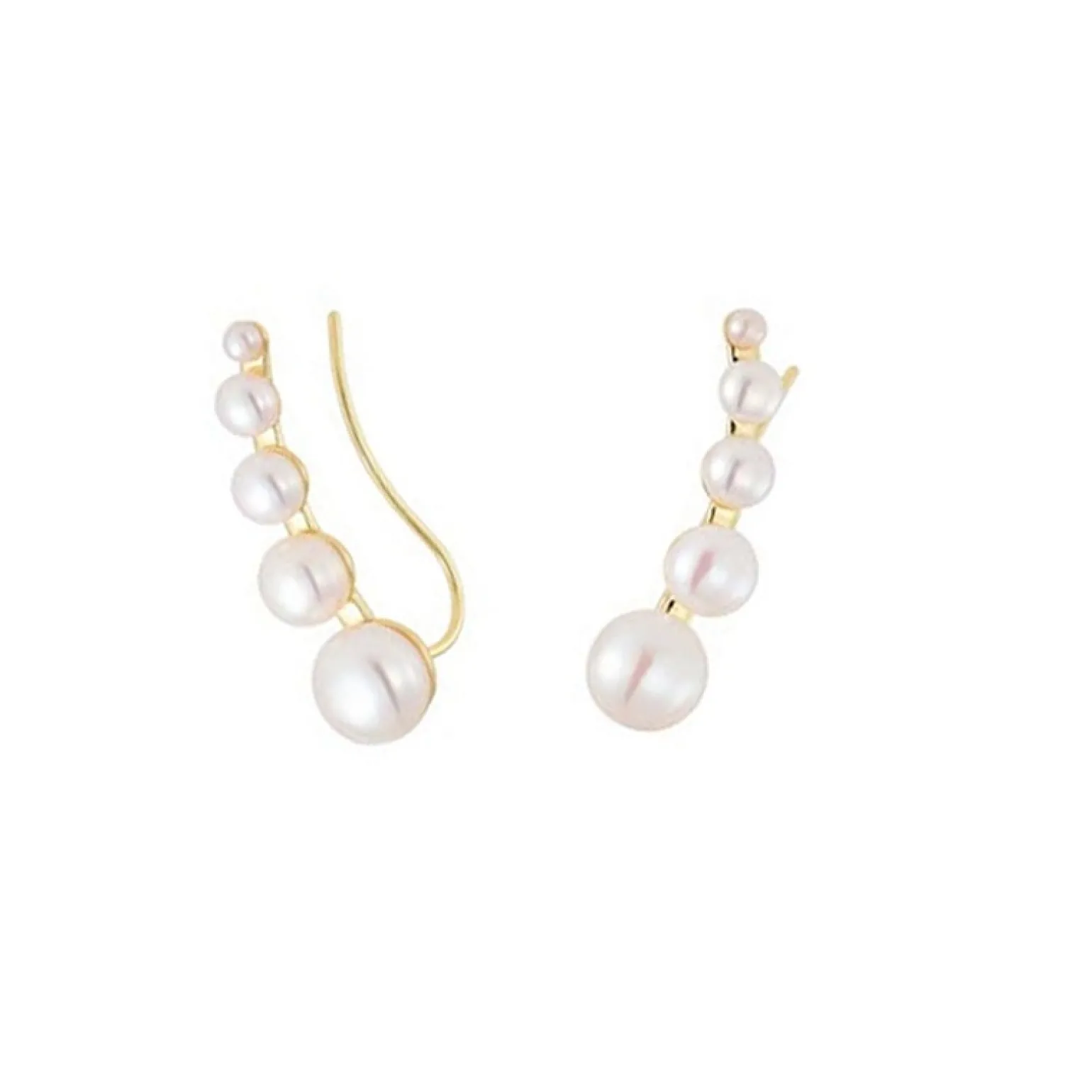 MerlePerle - Chrispy Crawlers in vergoldete silber mit Perlen