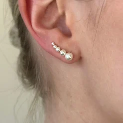 MerlePerle - Chrispy Crawlers in vergoldete silber mit Perlen