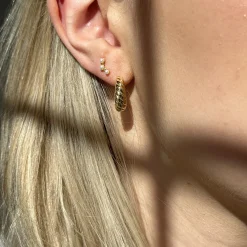 MerlePerle - Cille Perlenohrringe in vergoldete silber