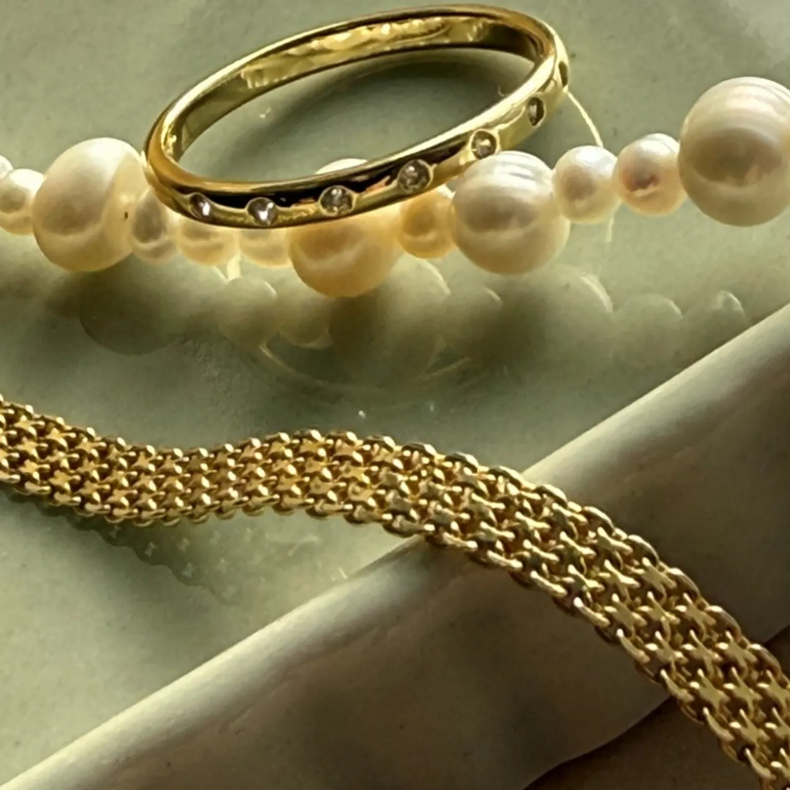 MerlePerle - Filippa ring aus vergoldetem silber