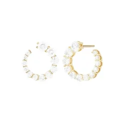 MerlePerle - Jolie Ohrringe in vergoldete silber mit zirkonia