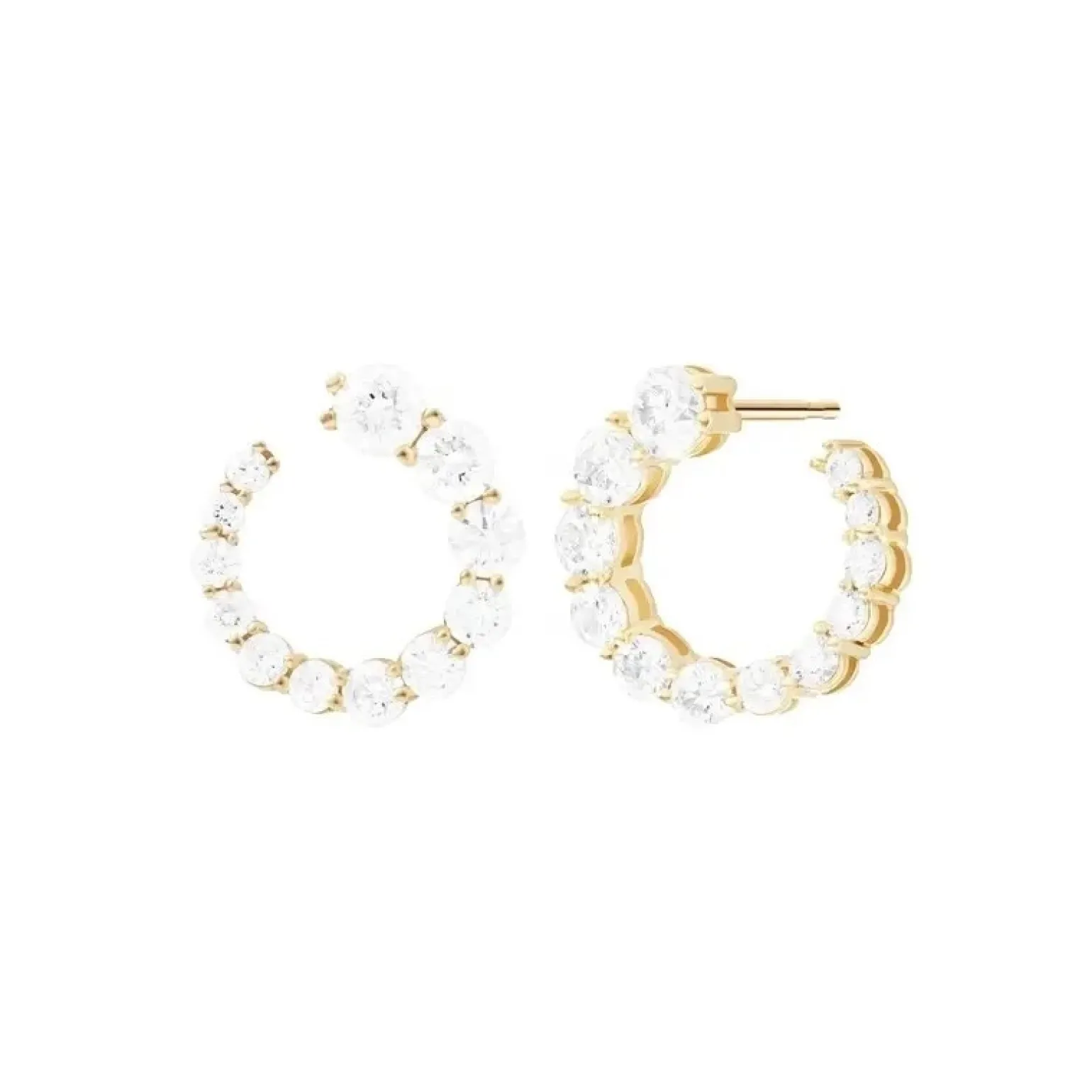 MerlePerle - Jolie Ohrringe in vergoldete silber mit zirkonia