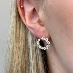 MerlePerle - Jolie Ohrringe in vergoldete silber mit zirkonia