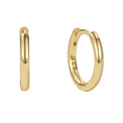 MerlePerle - Klassische Kreolen in vergoldetem Silber 9 mm