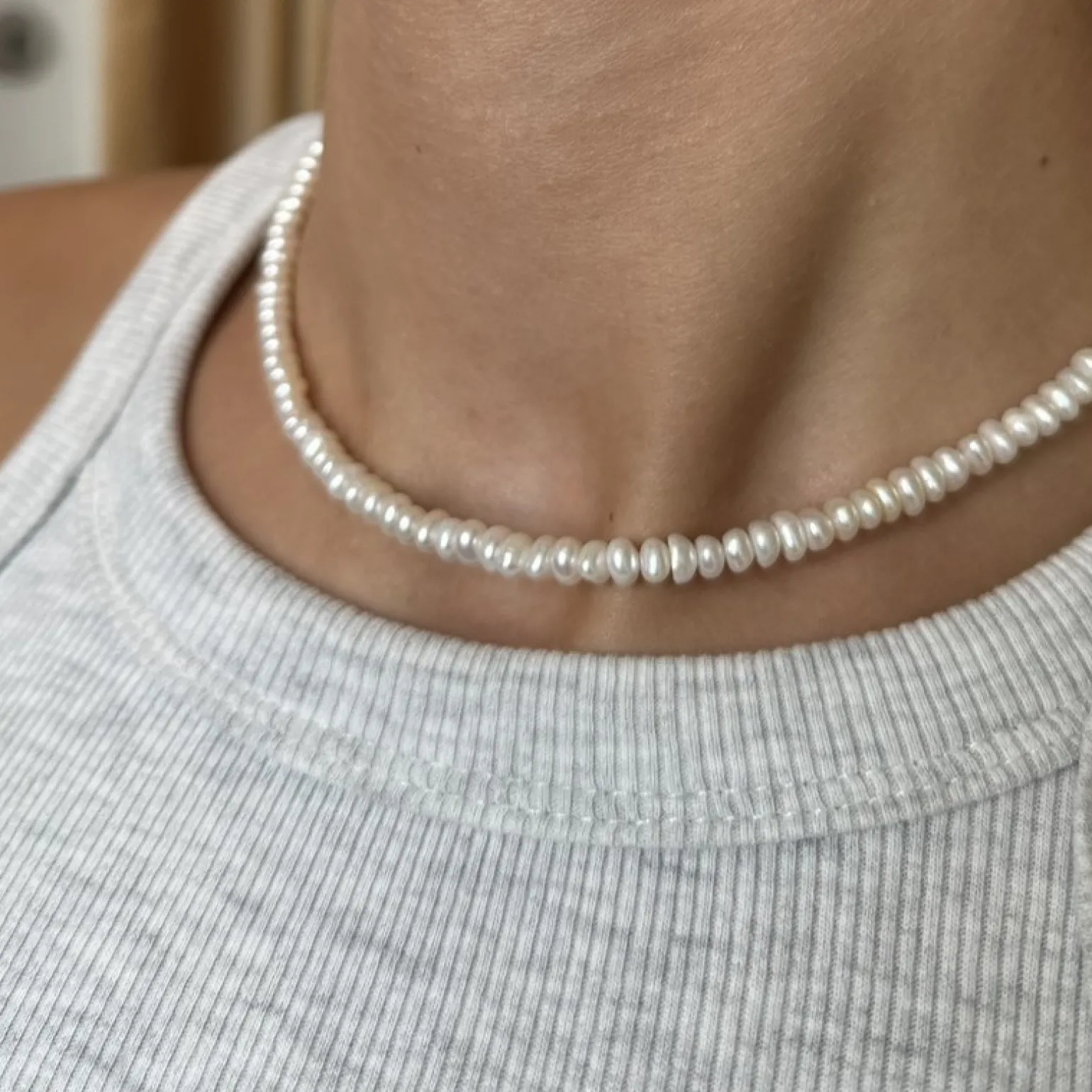 MerlePerle - Maja Perlenkette in vergoldete silber