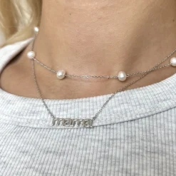 MerlePerle - Mama-Halskette aus Sterlingsilber