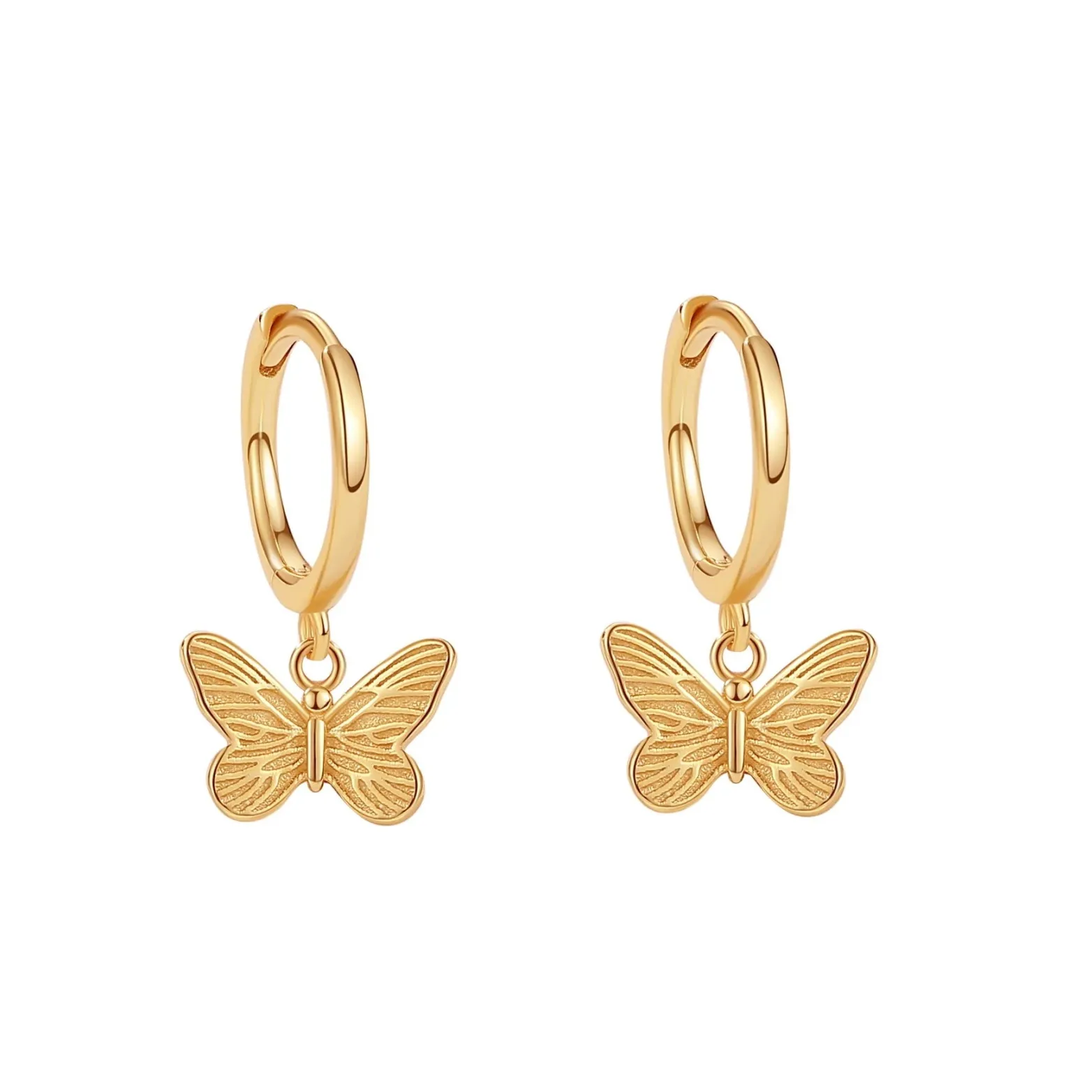 MerlePerle - Maude Kreolen in vergoldete silber mit zirkonia