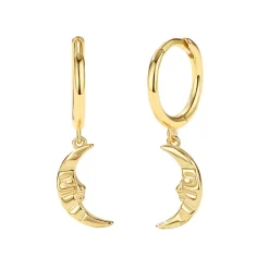 MerlePerle - Moody Hoops in vergoldete silber