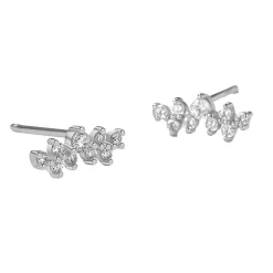 MerlePerle - Sara-Ohrringe in silber m. zirkonia