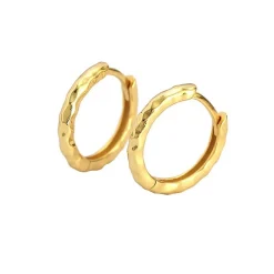 MerlePerle - Smilla Große Creolen in vergoldete silber 12 mm