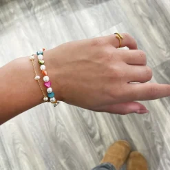 MerlePerle - Snake Ring vergoldetem silber - Einheitsgröße