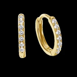 MerlePerle - Tina-Reifen in vergoldete silber m. zirkonia. 15 mm