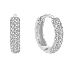 MerlePerle - Viola Ohrringe aus vergoldete silber mit Zirkonia