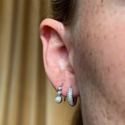 MerlePerle - Viola Ohrringe aus vergoldete silber mit Zirkonia