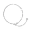 MerlePerle armband - Figaro i silber