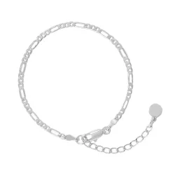 MerlePerle armband - Figaro i silber