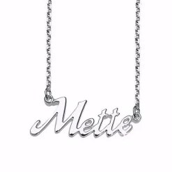 Namenshalsketten in silber mit optionalem Namen