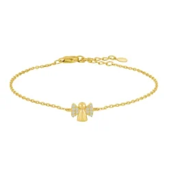 Noa Kids - Armband mit Engel-Anhänger in vergoldete