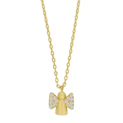 Noa Kids - Halskette mit Engelsanhänger in vergoldete