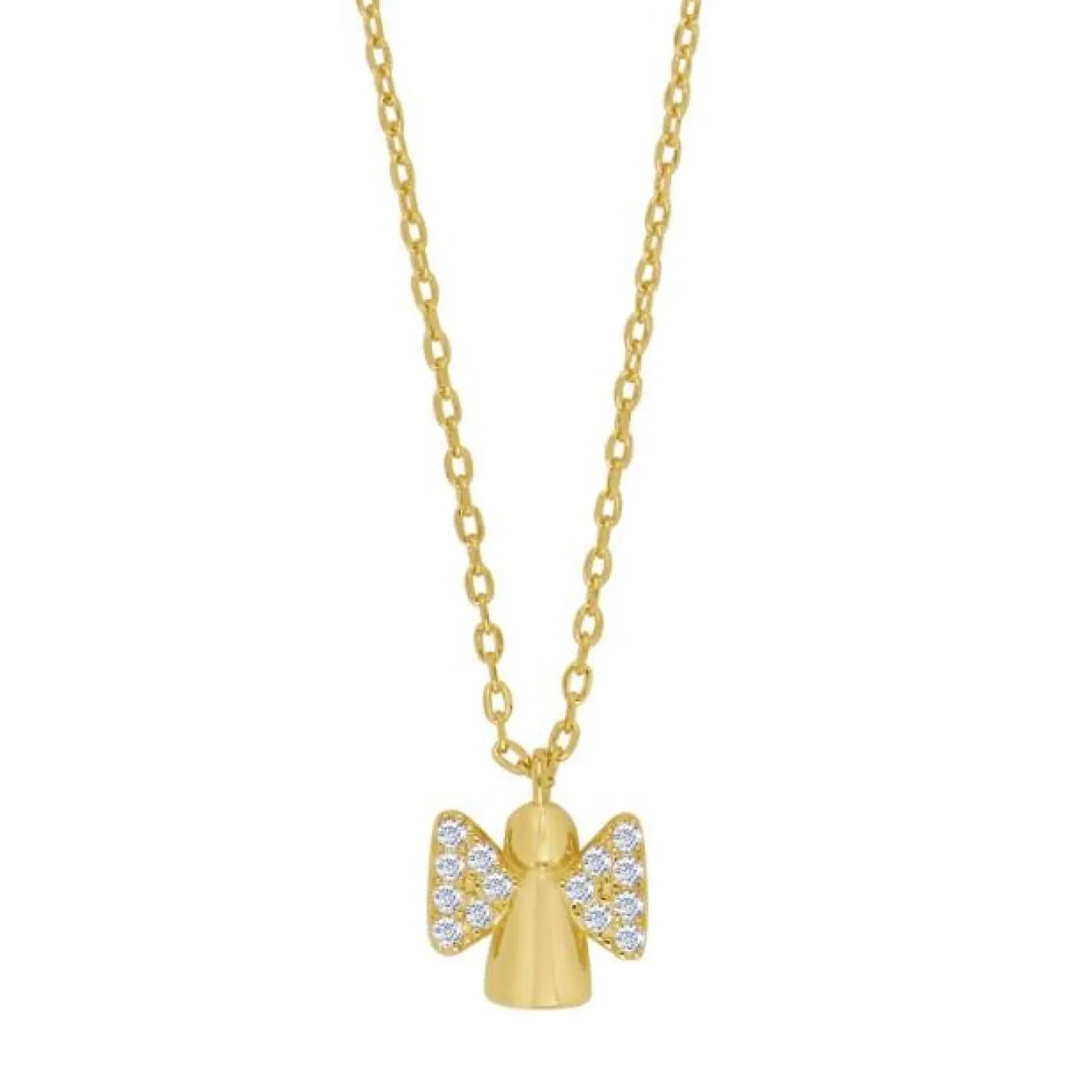 Noa Kids - Halskette mit Engelsanhänger in vergoldete