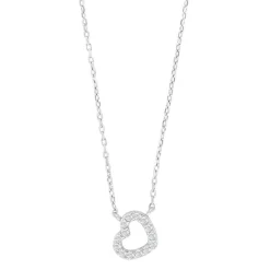 Noa Kids - Halskette mit Herz-Anhänger aus silber w. zirkonia