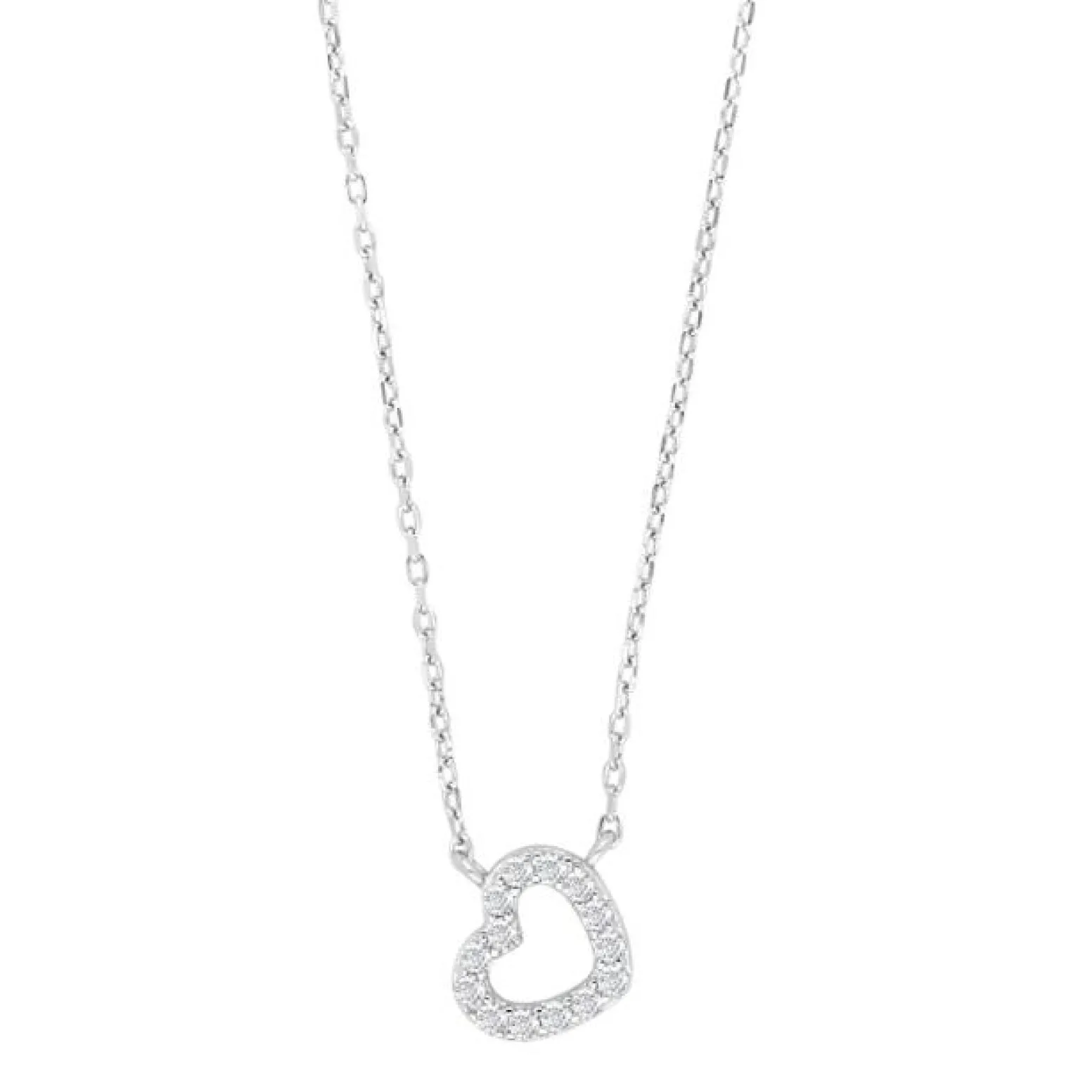 Noa Kids - Halskette mit Herz-Anhänger aus silber w. zirkonia