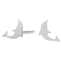 Noa Kids - silberne Ohrstecker mit Delphin 8mm