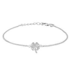 Noal Kids - Armband mit Kleeblatt-Anhänger in silber