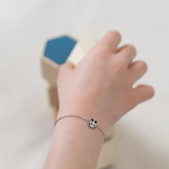 Noal Kids - Armband mit Panda-Anhänger in silber