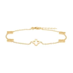 Nordahl - HARMONY52 armband in vergoldete silber mit Kleeblatt