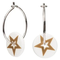 Nordahl Andersen - Porzellan-Creolen mit Kupferdruck*