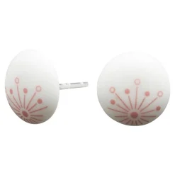 Nordahl Andersen - Porzellan-Ohrstecker mit rosa Grafik