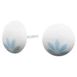 Nordahl Andersen - Porzellan-Ohrstecker mit blauer Blume