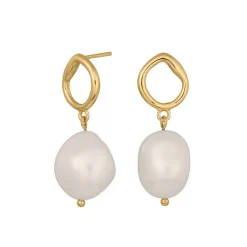 Nordahl Jewellery - Barocker Ohrring mit Perle in vergoldet.